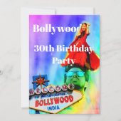 30e verjaardag Indische Bollywood Colorful Party Kaart (Voorkant)