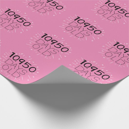 30e verjaardag inpakpapier ongebruikelijke dagen o (Hoek)