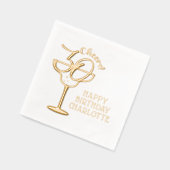 30e verjaardag juicht dertigste gepersonaliseerde  folie servetten (Links)