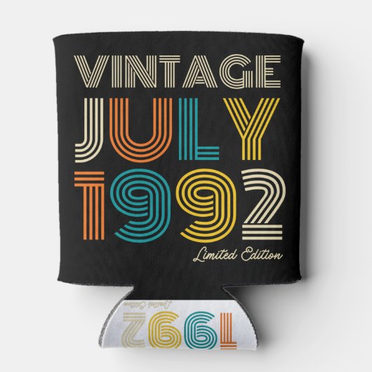 30e verjaardag  juli 1992 Limited Edition Blikjeskoeler (Achterkant)