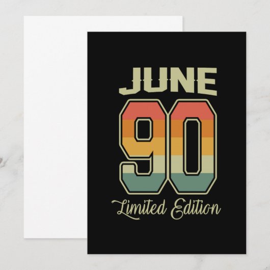 30e verjaardag juni 1990 Sport Gift Kaart (Voorkant / Achterkant)