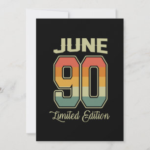 30e verjaardag juni 1990 Sport Gift Kaart