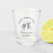 30e verjaardag “Just a Tini Bit Older” Martini Shot Glas (Voorkant)