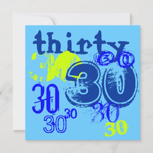 30e verjaardag kaart (Voorkant)