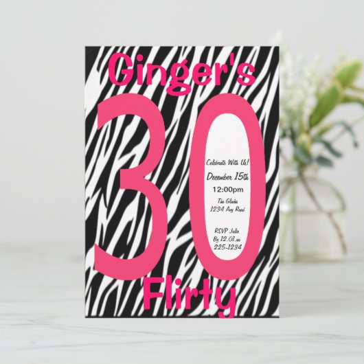 30e verjaardag kaart (Staand voorkant)