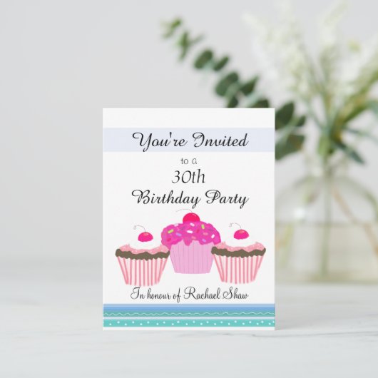 30e verjaardag kaart (Staand voorkant)