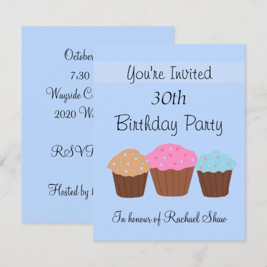 30e verjaardag kaart (Voorkant / Achterkant)