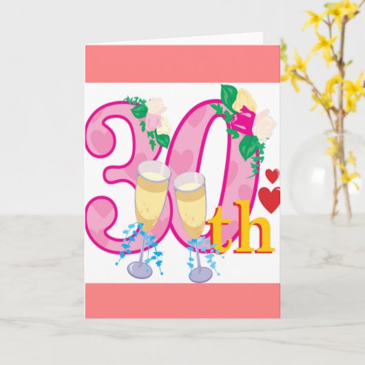 30e verjaardag kaart (Gele Bloem)
