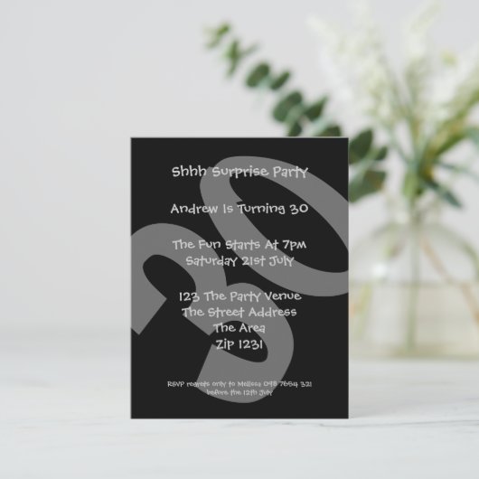 30e verjaardag kaart (Staand voorkant)