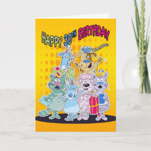 30e Verjaardag Kaart - Moonies Doodlematoons
