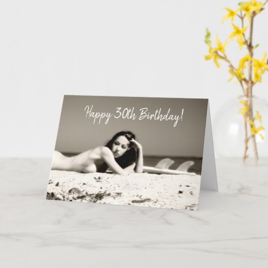 30e verjaardag Kaart voor alleenstaande man (Gele Bloem)