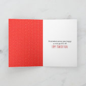 30e verjaardag Kat met hartballonkaart Kaart (Binnen)