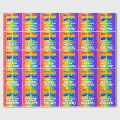 30e verjaardag: kleurrijk, vun regenboogpatroon #  cadeaupapier (Vlak)