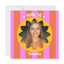 30e verjaardag kleurrijke foto roze geel trendy