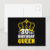 30e Verjaardag Koningin Kroon Ronde Verjaardag Briefkaart (Voorkant / Achterkant)