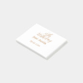 30e verjaardag koperbruin eenvoudig stijlvol naam post-it® notes (Schuin)