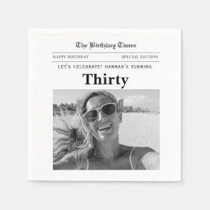 30e Verjaardag Krant Servet