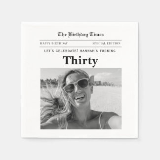 30e Verjaardag Krant Servet