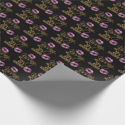 30e verjaardag - Kussen Haar 20's vaarwel Cadeaupapier (Hoek)