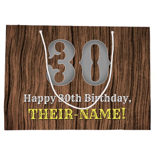 30e verjaardag: Land Westerne Geïnspireerd Kijk, n Groot Cadeauzakje (Achterkant)