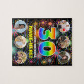 30e verjaardag: Leuke regenboog #, aangepaste naam Legpuzzel (Horizontaal)