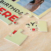 30e verjaardag: Leuke regenboog #, aangepaste naam Legpuzzel (Zijkant)