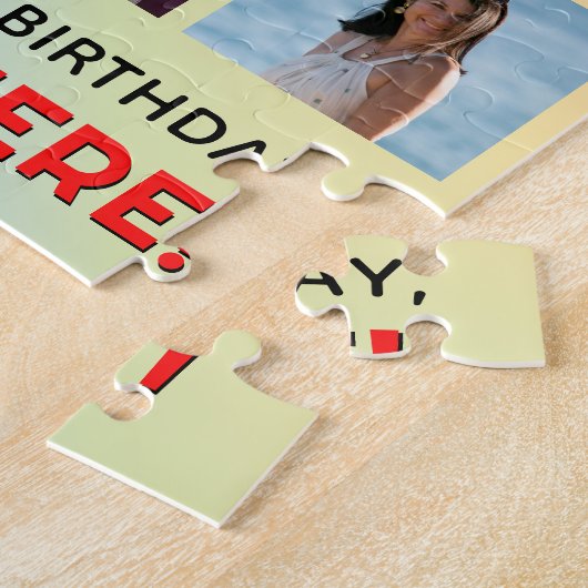 30e verjaardag: Leuke regenboog #, aangepaste naam Legpuzzel (Zijkant)