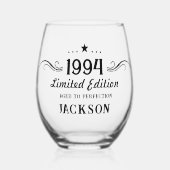 30e verjaardag Limited Edition 1994 Wijnglas Zonder Voet (Voorkant)