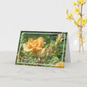 30e verjaardag Louise Yellow Rose Modern Blue Lijs Kaart (Gele Bloem)