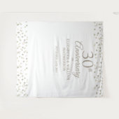 30e verjaardag Love Hearts Photo Booth Achtergrond Wandkleed (Voorkant (horizontaal))