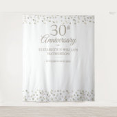 30e verjaardag Love Hearts Photo Booth Achtergrond Wandkleed (Voorkant)