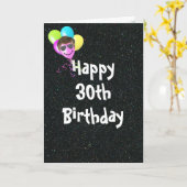 30e verjaardag Luchtballonnen met een aviator zonn Kaart (Gele Bloem)