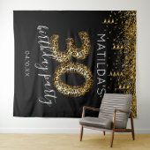 30e Verjaardag Luipaardprint Foto Achtergrond Wandkleed (In Situ (horizontaal))