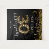 30e Verjaardag Luipaardprint Foto Achtergrond Wandkleed (Voorkant (horizontaal))