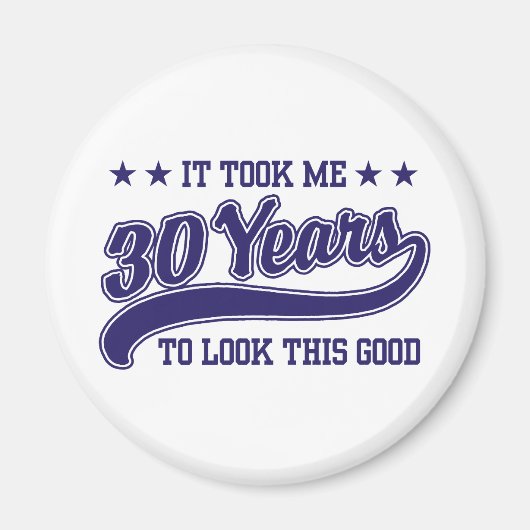 30e verjaardag magneet (Voorkant)