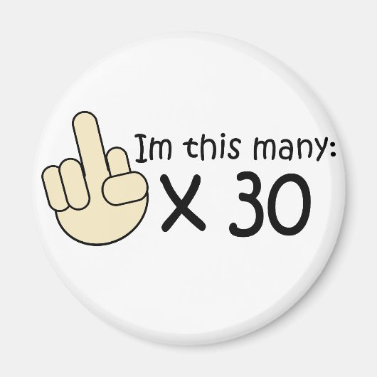 30e verjaardag magneet (Voorkant)