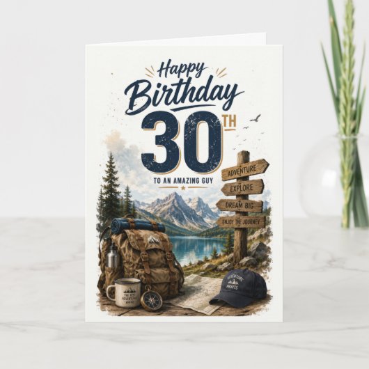 30e verjaardag man kaart (Voorkant)