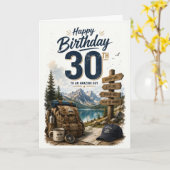 30e verjaardag man kaart (Gele Bloem)
