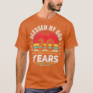 30e verjaardag Man Vrouw door god gedurende 30 jaa T-shirt