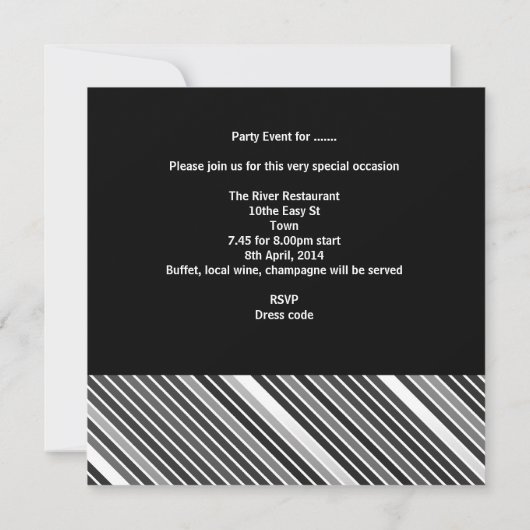 30e verjaardag Mannen Drinken Black Silver Man Kaart (Achterkant)