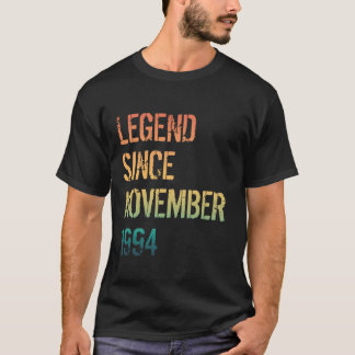 30e verjaardag Mannen Vrouwen Legende Geboren Nove T-shirt