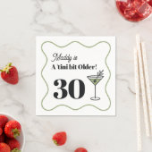 30e verjaardag Martini-thema servetten groen (Insitu)
