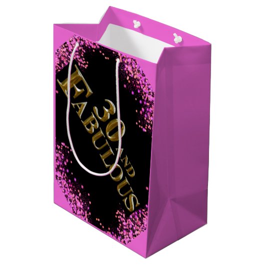 30e verjaardag medium cadeauzakje (Achterkant Gekanteld)