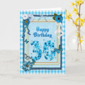 30e verjaardag met een scrapbook-effect kaart (Gele Bloem)