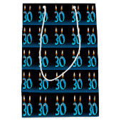 30e verjaardag met oogbalkaarsen medium cadeauzakje (Voorkant)