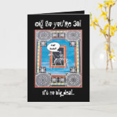 30e verjaardag met skelet rijden op een paard - GR Kaart (Gele Bloem)