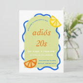 30e verjaardag Mexicaanse Adios 20s Party uitnodig Kaart (Staand voorkant)