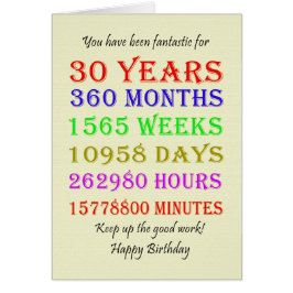 30e verjaardag Mijlpalen