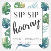 30e verjaardag Mini Wijn Label (Voorkant)