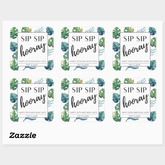 30e verjaardag Mini Wijn Label (Vel)